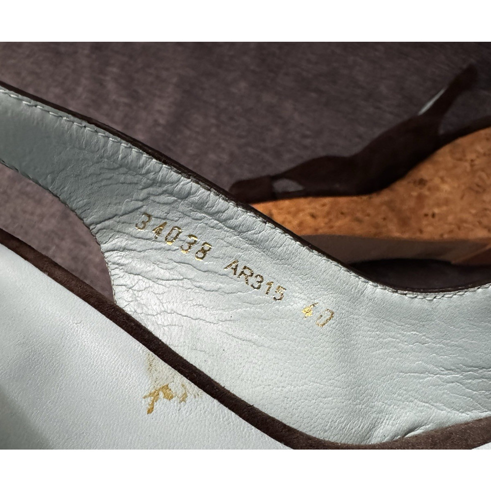 Boden Slingback Wedge Sandals, Eu 40 US 9, Brown, Open Toe - Picture 6 of 7